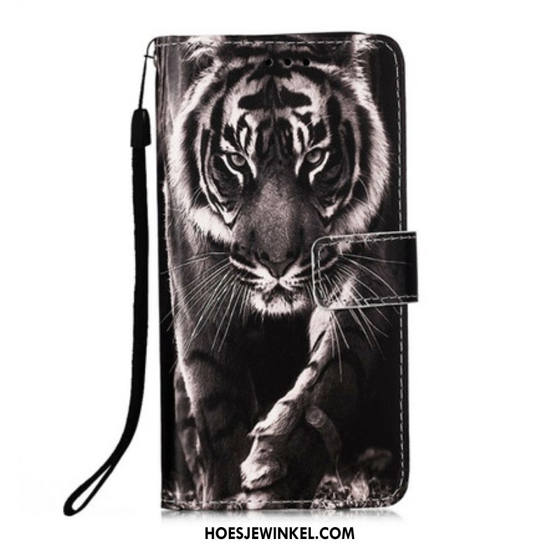 Folio-hoesje voor iPhone 13 Mini Nacht Tijger