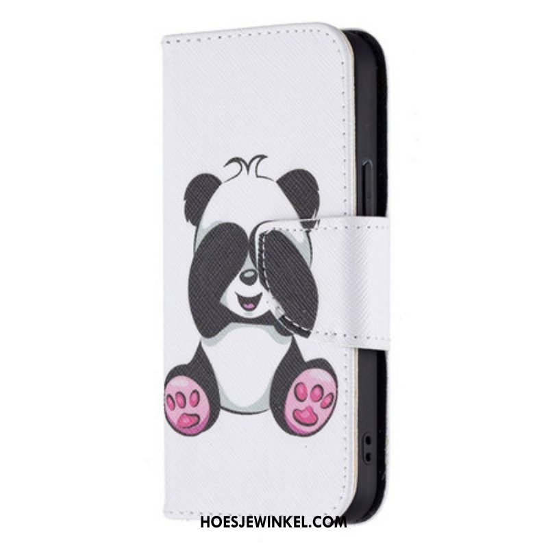 Folio-hoesje voor iPhone 13 Mini Panda-plezier