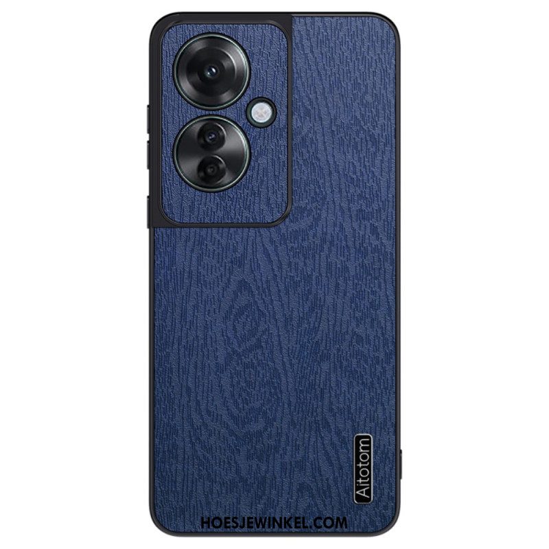 Hoesje Oppo Reno 11f 5g Kunstleer Met Houteffect Bescherming Hoesje