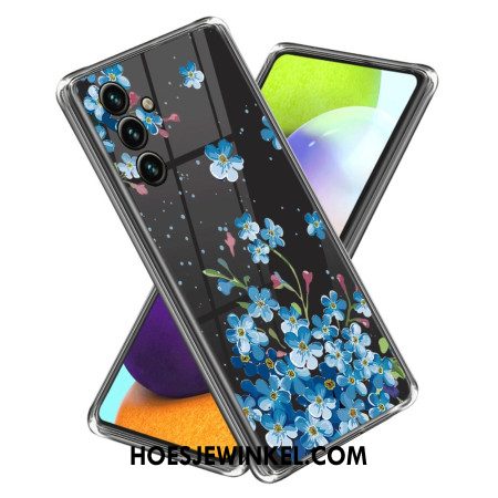 Hoesje Samsung Galaxy A15 5g Blauwe Bloemen