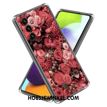 Hoesje Samsung Galaxy A15 Roze En Rode Bloemen