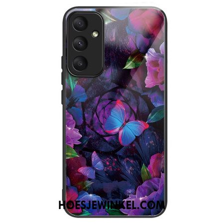 Hoesje Samsung Galaxy A55 5g Kleurrijke Vlinders Van Gehard Glas Bescherming Hoesje