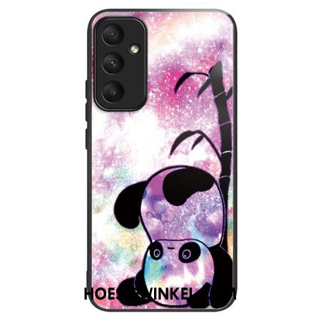 Hoesje Samsung Galaxy A55 5g Schattige Panda Van Gehard Glas Bescherming Hoesje