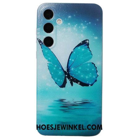 Hoesje Samsung Galaxy S24 Fe Blauwe Vlinder