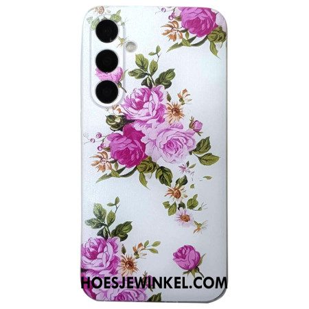 Hoesje Samsung Galaxy S24 Fe Roze Bloemen Bescherming Hoesje