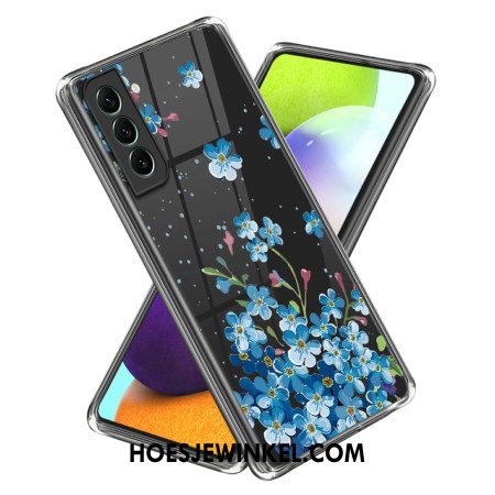 Hoesje Samsung Galaxy S24 Plus 5g Blauwe Bloemen