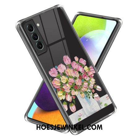 Hoesje Samsung Galaxy S24 Plus 5g Roze Bloemen Schilderij