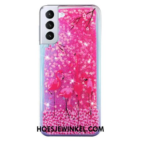 Hoesje Samsung Galaxy S24 Plus 5g Vogel Vloeibare Glitter