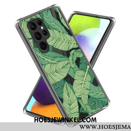 Hoesje Samsung Galaxy S24 Ultra 5g Groene Bladeren Bescherming Hoesje