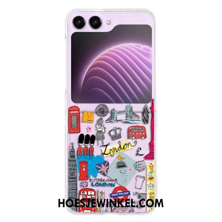 Hoesje Samsung Galaxy Z Flip 5 Transparant Londen