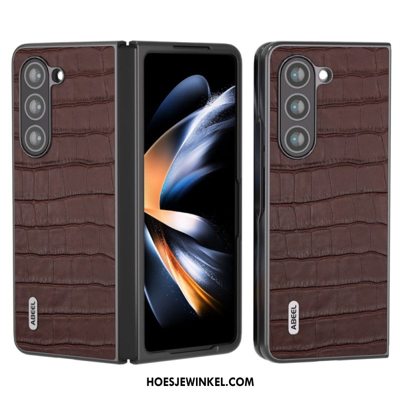 Hoesje Samsung Galaxy Z Fold 6 Krokodiltextuur Abeel Bescherming Hoesje