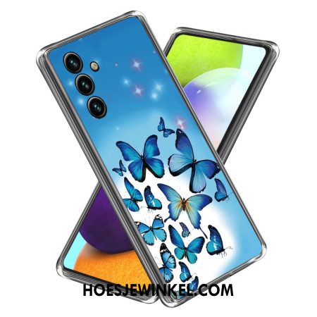 Hoesje Voor Samsung Galaxy A15 5g Kleine Blauwe Vlinders