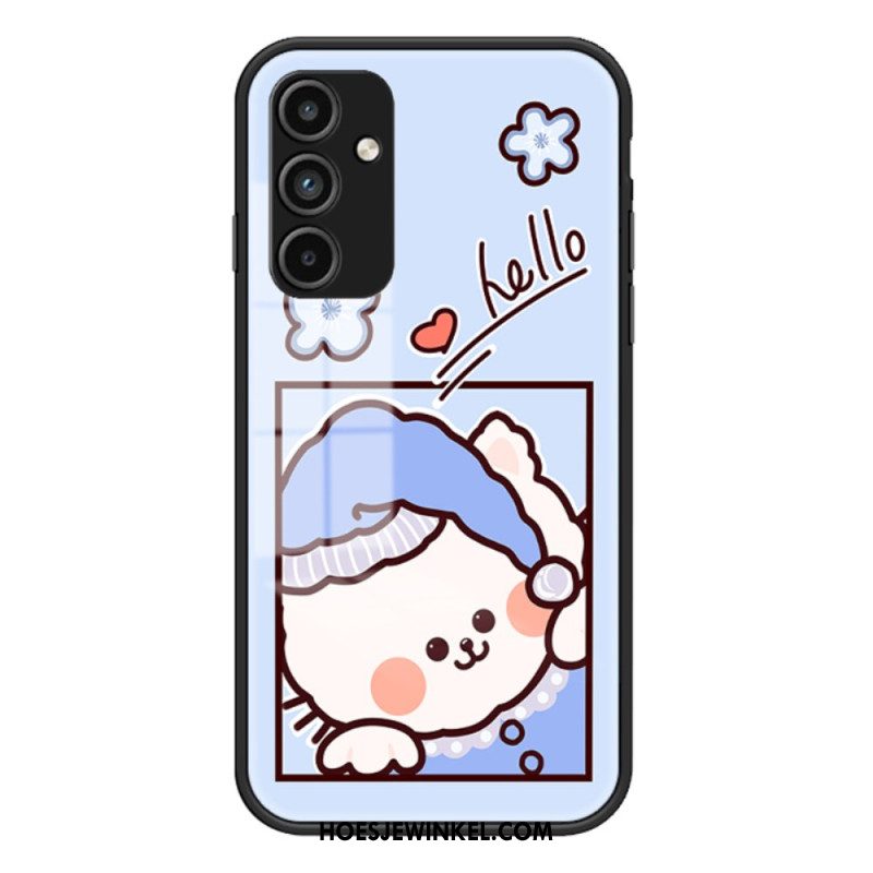 Hoesje Voor Samsung Galaxy A15 Cartoon Gehard Glas