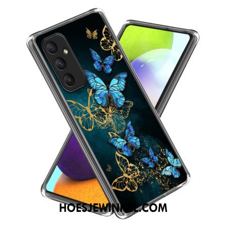 Hoesje Voor Samsung Galaxy A55 5g Cluster Blauwe Vlinders