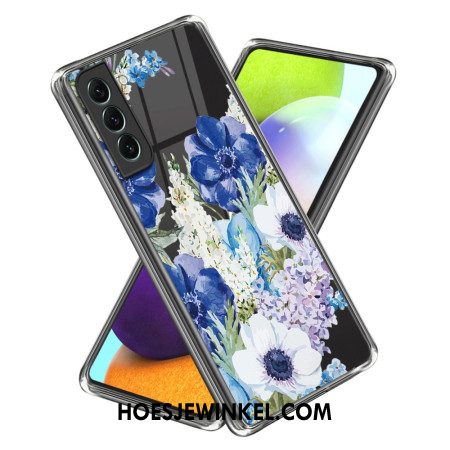 Hoesje Voor Samsung Galaxy S24 5g Transparante Bloemen