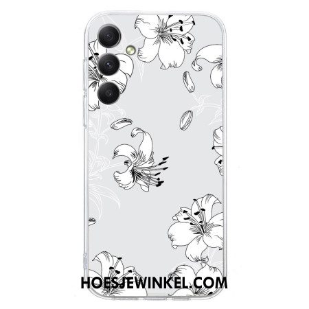 Hoesje Voor Samsung Galaxy S24 Fe Witte Bloemen