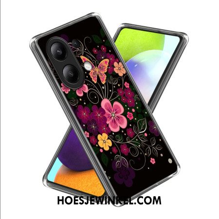 Hoesje Voor Xiaomi Redmi Note 13 4g Bloemen En Vlinders