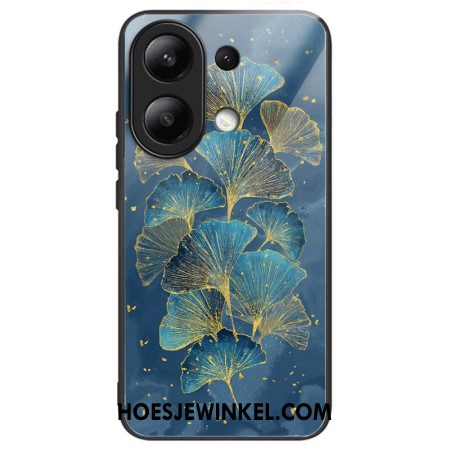 Hoesje Voor Xiaomi Redmi Note 13 4g Ginkgobladeren Van Gehard Glas