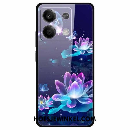 Hoesje Voor Xiaomi Redmi Note 13 5g Lichtgevend Lotusgehard Glas