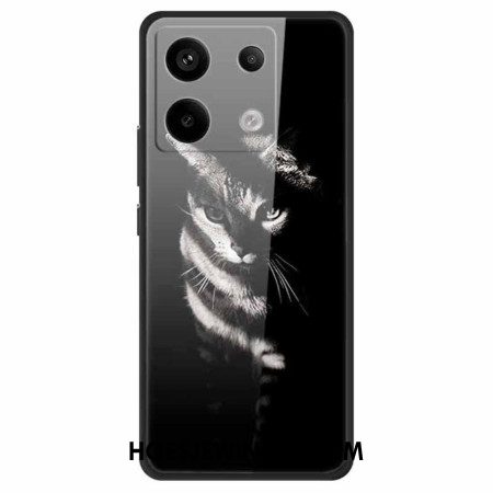 Hoesje Voor Xiaomi Redmi Note 13 Pro 5g Shadow Cat Gehard Glas