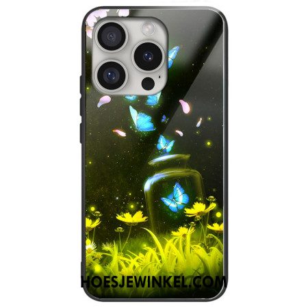 Hoesje Voor iPhone 16 Pro Vlinders Van Gehard Glas In Fles