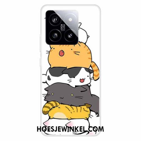 Hoesje Xiaomi 14 Gestapelde Katten