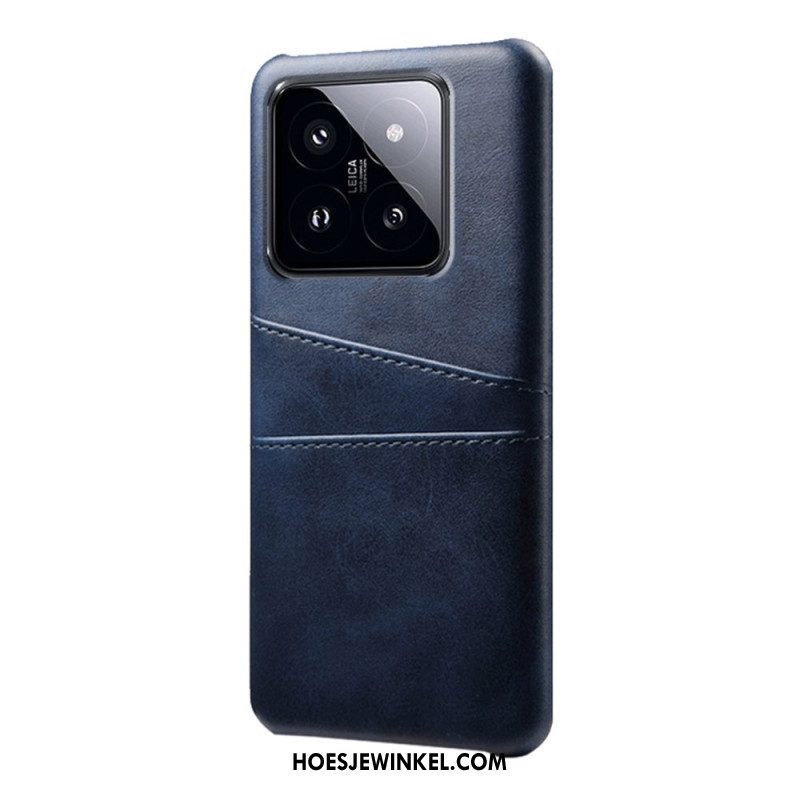 Hoesje Xiaomi 14 Pro Kaarthouder Met Leereffect