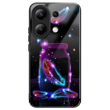 Hoesje Xiaomi Redmi Note 13 4g Fluorescerende Veer Van Gehard Glas Bescherming Hoesje