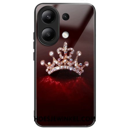 Hoesje Xiaomi Redmi Note 13 4g Gehard Glas Met Diamanten Kroon