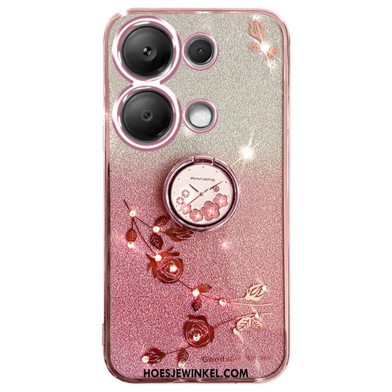 Hoesje Xiaomi Redmi Note 13 4g Ringsteun Kadem Met Glitter En Strass