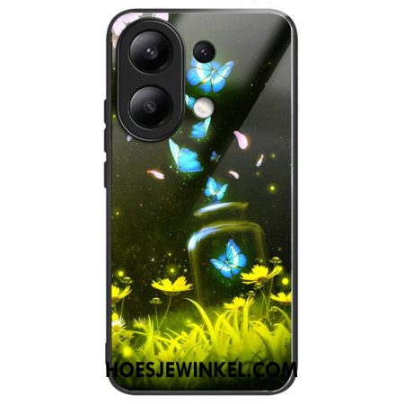 Hoesje Xiaomi Redmi Note 13 4g Vlinderfles Van Gehard Glas Bescherming Hoesje