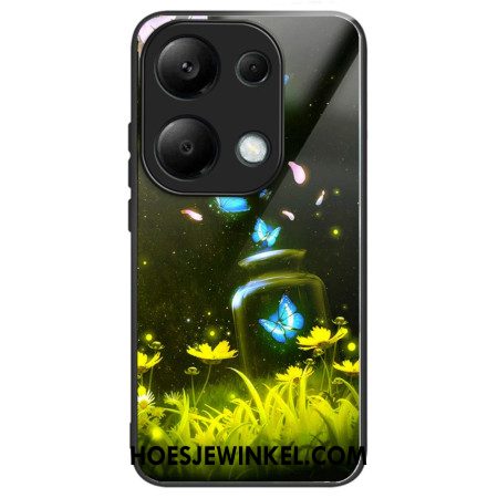 Hoesje Xiaomi Redmi Note 13 Pro 4g Vlinderfles Van Gehard Glas Bescherming Hoesje