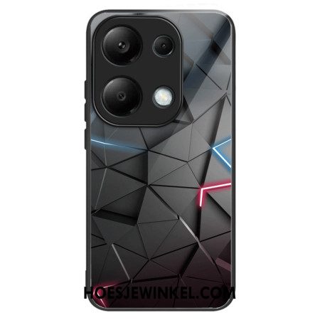 Hoesje Xiaomi Redmi Note 13 Pro 4g Zwarte Driehoeken Van Gehard Glas Bescherming Hoesje