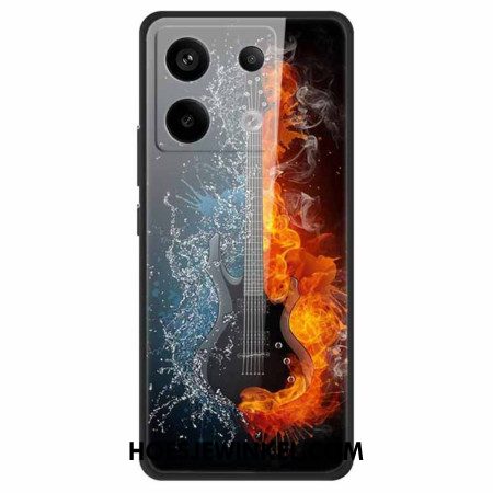 Hoesje Xiaomi Redmi Note 13 Pro 5g Gitaar Van Gehard Glas Van Ijs En Vuur