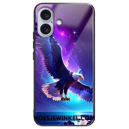 Hoesje iPhone 16 Plus Flying Eagle Gehard Glas