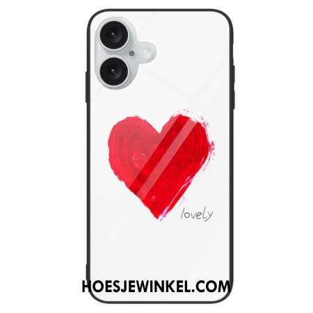 Hoesje iPhone 16 Plus Hartgehard Glas Bescherming Hoesje