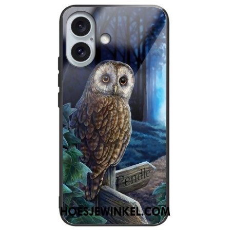 Hoesje iPhone 16 Plus Uil Gehard Glas