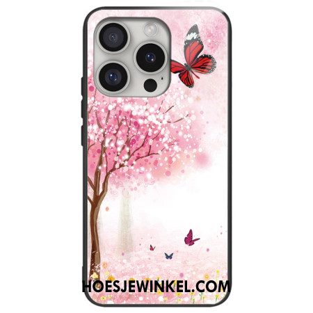 Hoesje iPhone 16 Pro Kersenbloesem Gehard Glas