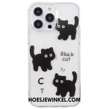 Hoesje iPhone 16 Pro Max Zwarte Katten