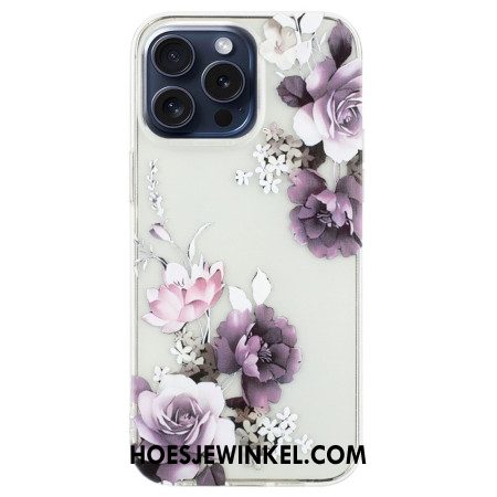 Hoesje iPhone 16 Pro Pioenrozen Bescherming Hoesje