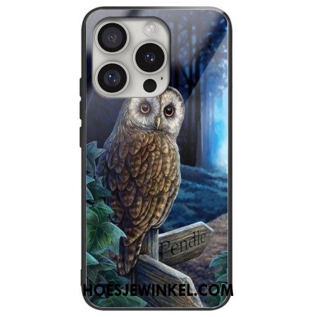 Hoesje iPhone 16 Pro Uil Gehard Glas