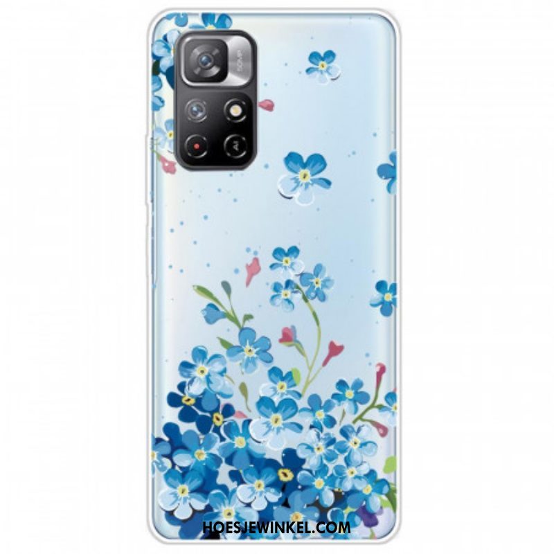 Hoesje voor Xiaomi Redmi Note 11 Pro Plus 5G Boeket Van Blauwe Bloemen