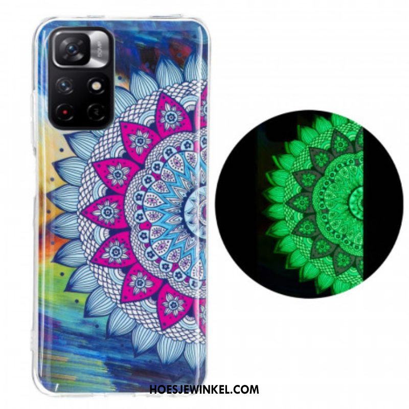 Hoesje voor Xiaomi Redmi Note 11 Pro Plus 5G Fluorescerende Kleurrijke Mandala