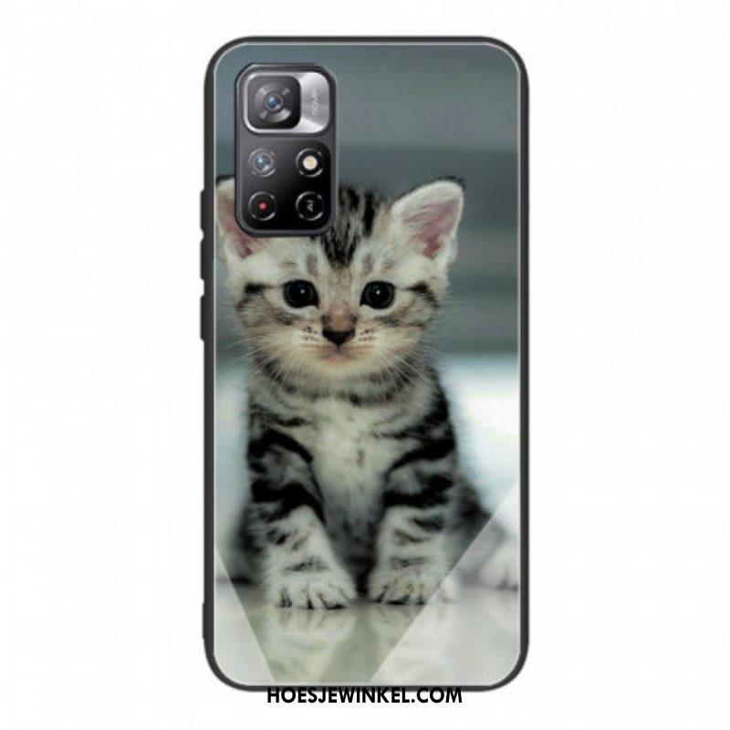 Hoesje voor Xiaomi Redmi Note 11 Pro Plus 5G Kitten Gehard Glas