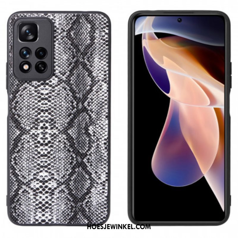 Hoesje voor Xiaomi Redmi Note 11 Pro Plus 5G Slangenhuid-effect