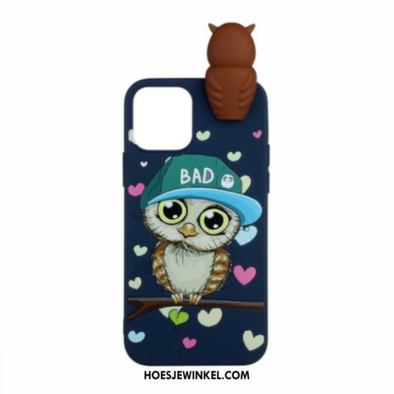 Hoesje voor iPhone 13 Mini 3d Slechte Uil