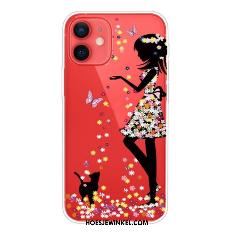 Hoesje voor iPhone 13 Mini Bloemenmeisje