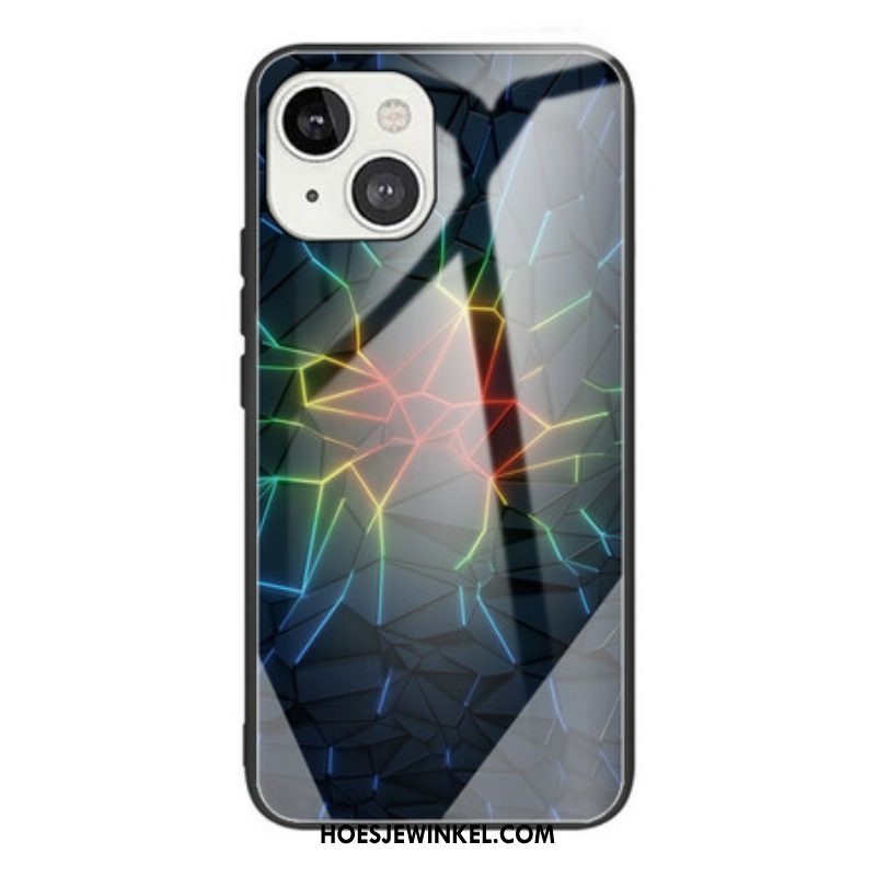 Hoesje voor iPhone 13 Mini Geometrie Gehard Glas