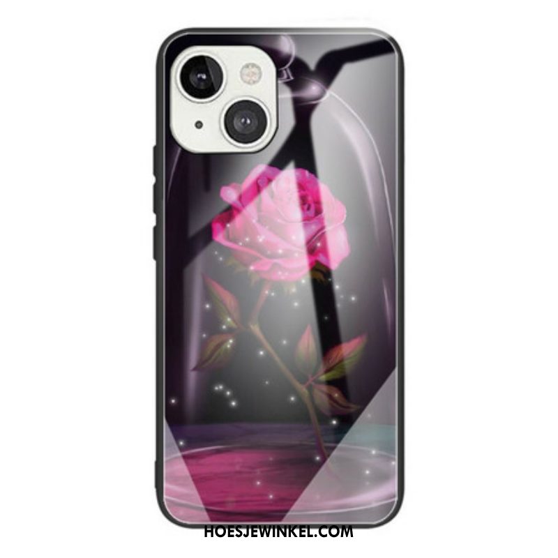 Hoesje voor iPhone 13 Mini Magisch Roze Gehard Glas