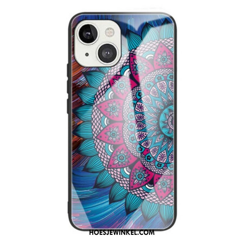 Hoesje voor iPhone 13 Mini Mandala Gehard Glas